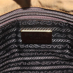 Prada Saffiano Brown Synthetic Handbag (Pre-Owned)