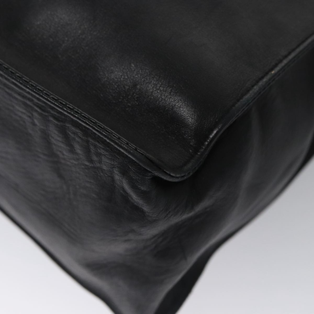 Chanel Cc Black Leather Tote Bag (Pre-Owned)