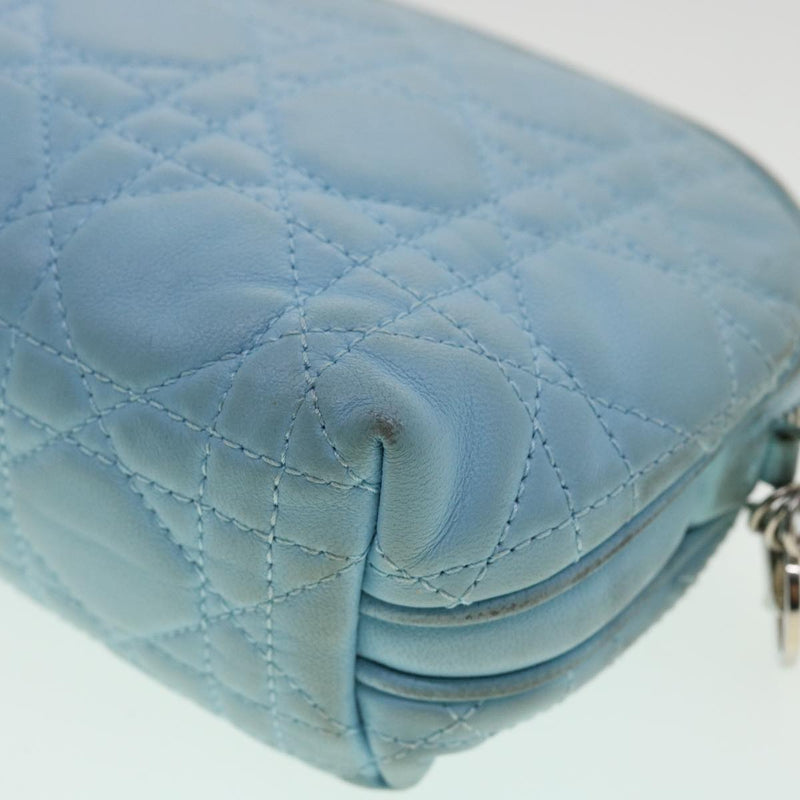 Dior Blue Leather Clutch Bag (Pre-Owned)