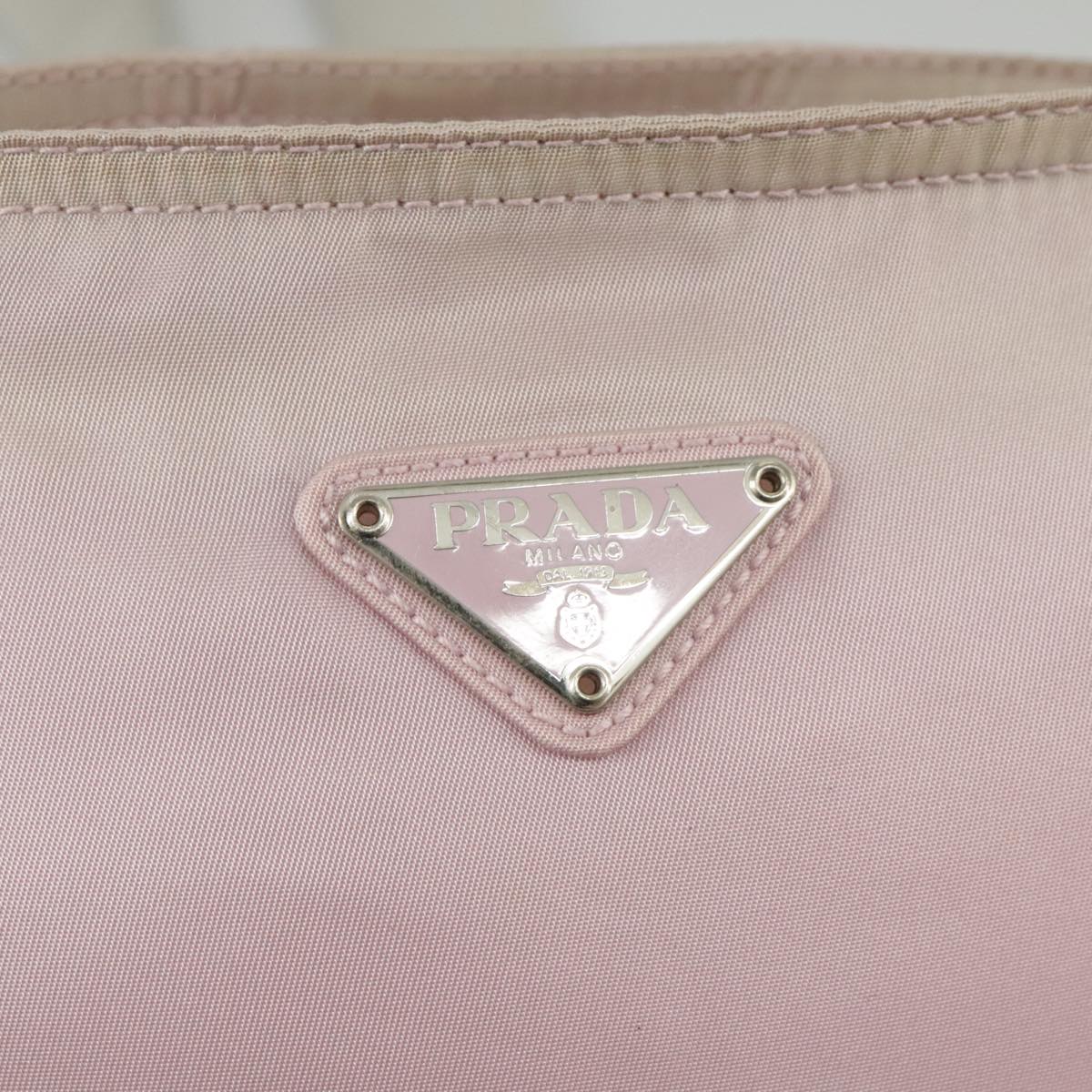 Prada Tessuto Pink Synthetic Shoulder Bag (Pre-Owned)