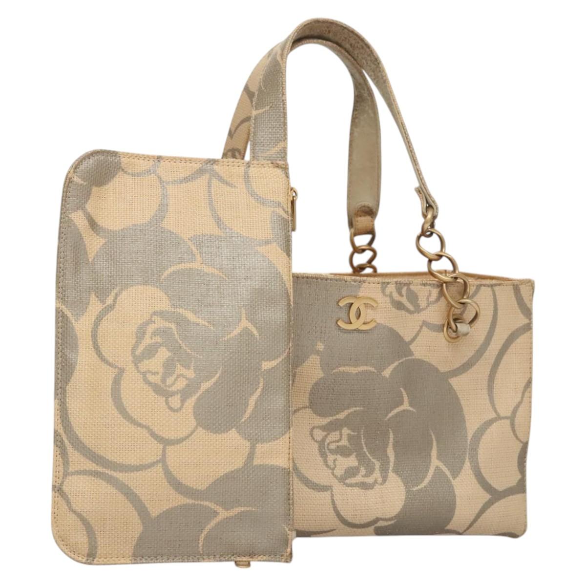 Chanel Camellia Beige Wood Shoulder Bag (Pre-Owned)