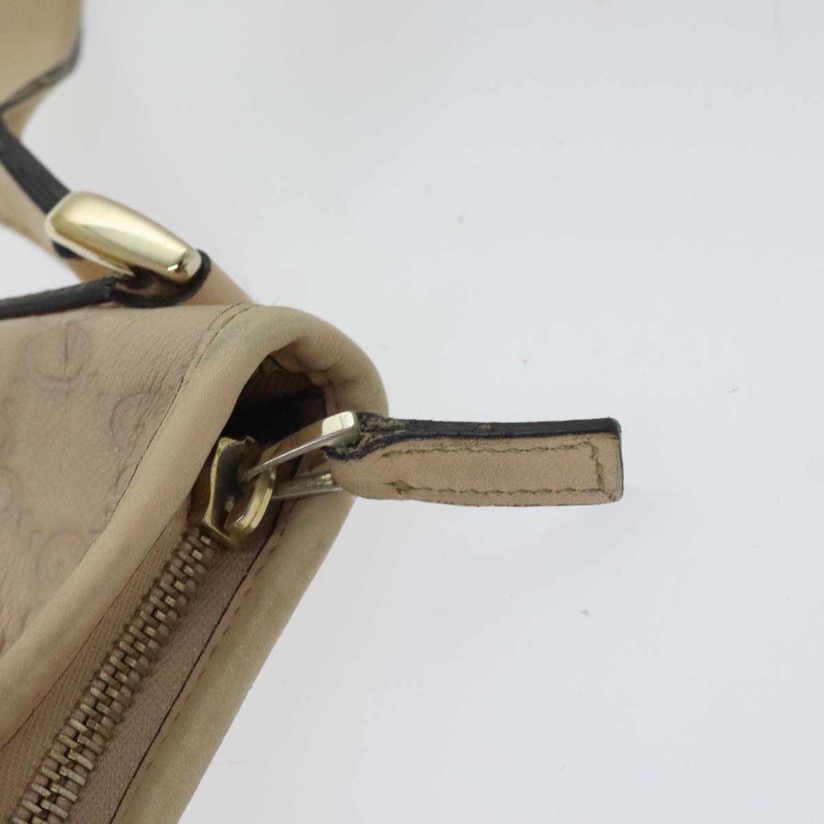 Gucci Guccissima Beige Canvas Shoulder Bag (Pre-Owned)