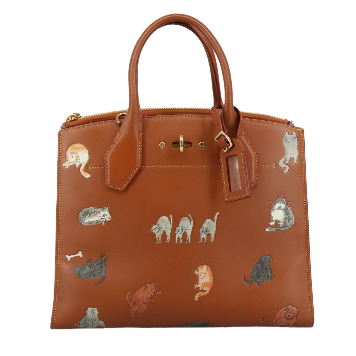 Louis Vuitton City Steamer Brown Leather Handbag (Pre-Owned)