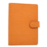 Louis Vuitton Agenda Cover Orange Leather Wallet  (Pre-Owned)