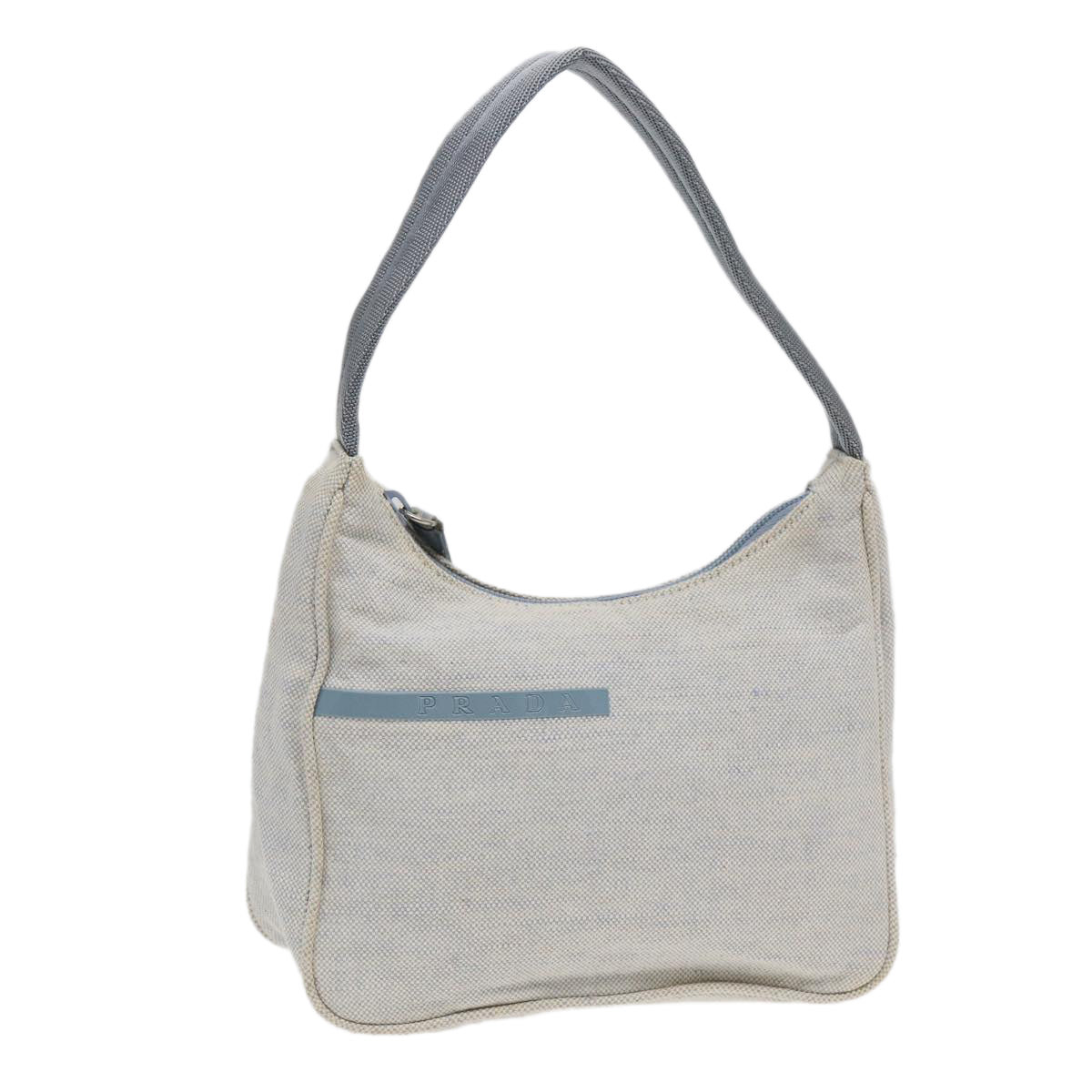 Prada Re-Edition Grey Canvas Clutch Bag (Pre-Owned)