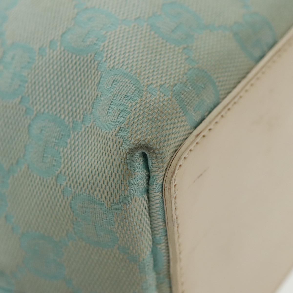 Gucci Blue Canvas Tote Bag (Pre-Owned)