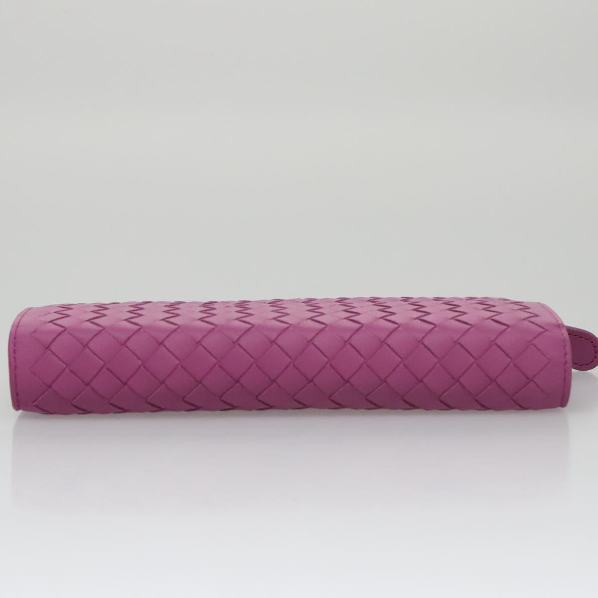Bottega Veneta Intrecciato Purple Leather Wallet  (Pre-Owned)