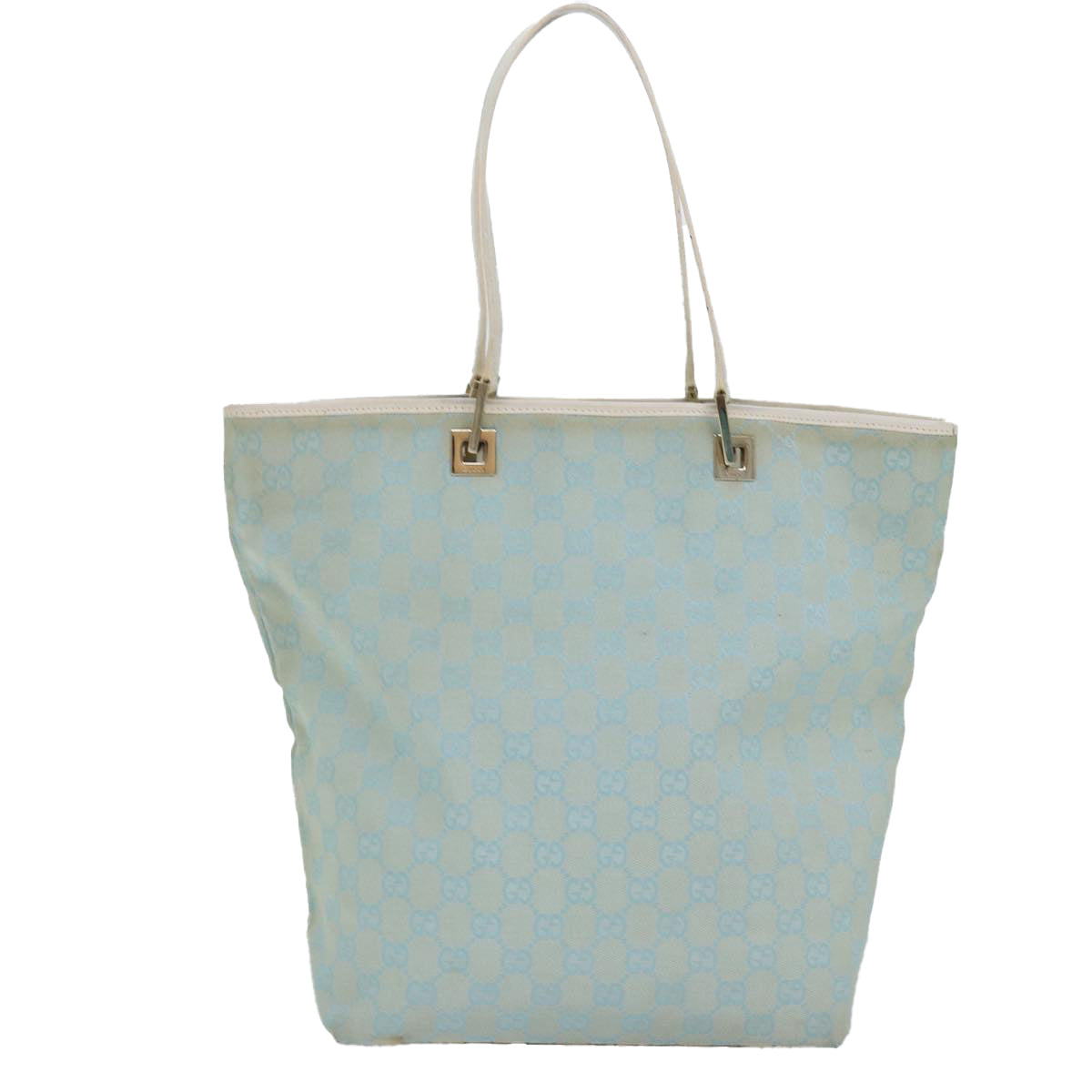 Gucci Gg Canvas Blue Canvas Tote Bag (Pre-Owned)