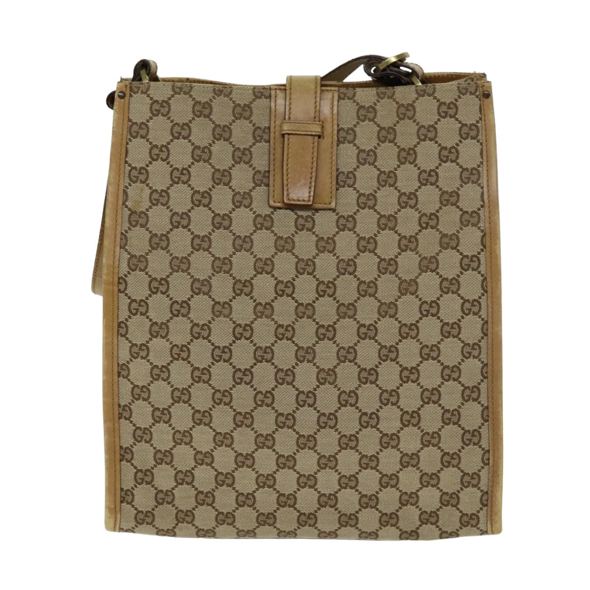 Gucci Gg Canvas Beige Canvas Tote Bag (Pre-Owned)