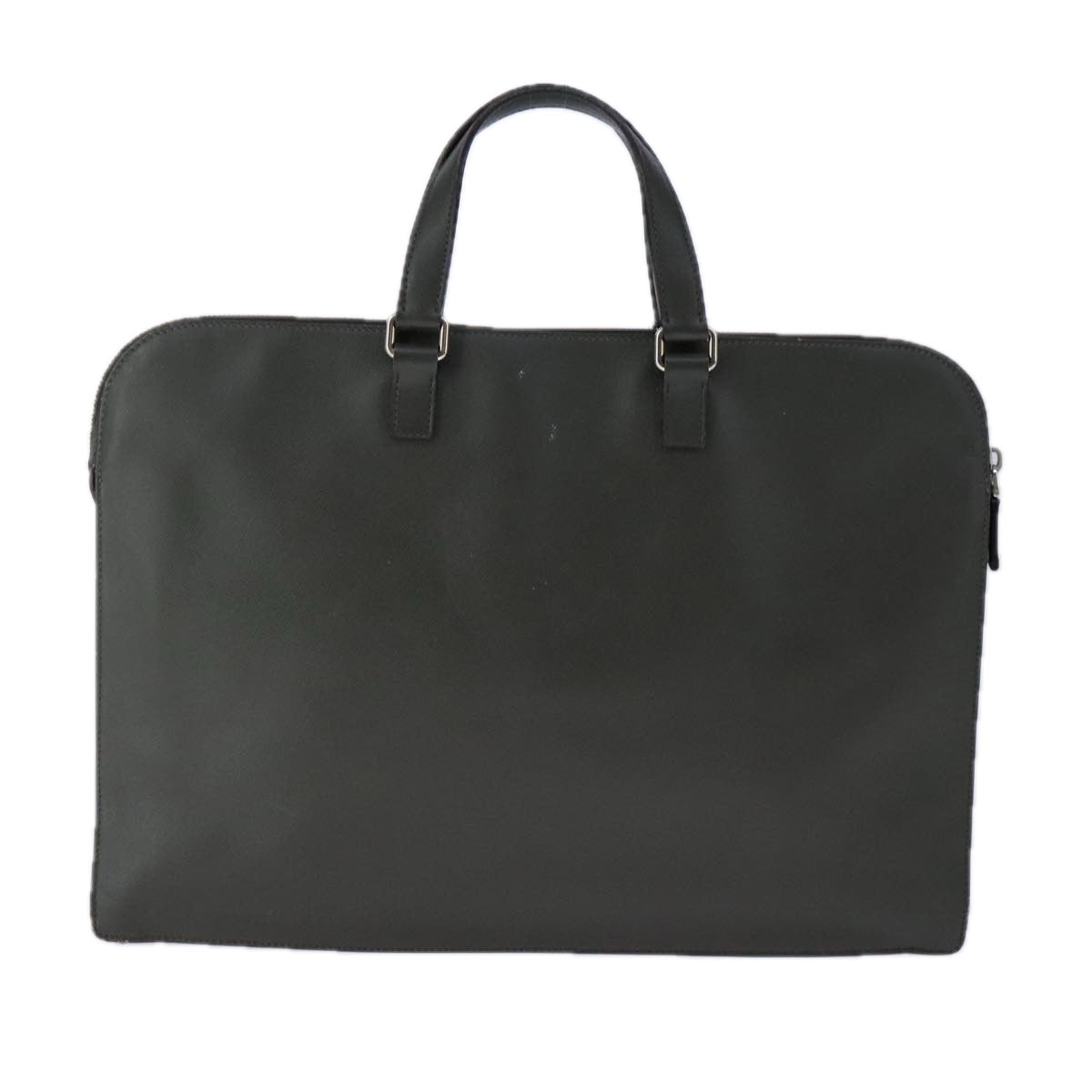 Prada Saffiano Black Leather Briefcase Bag (Pre-Owned)