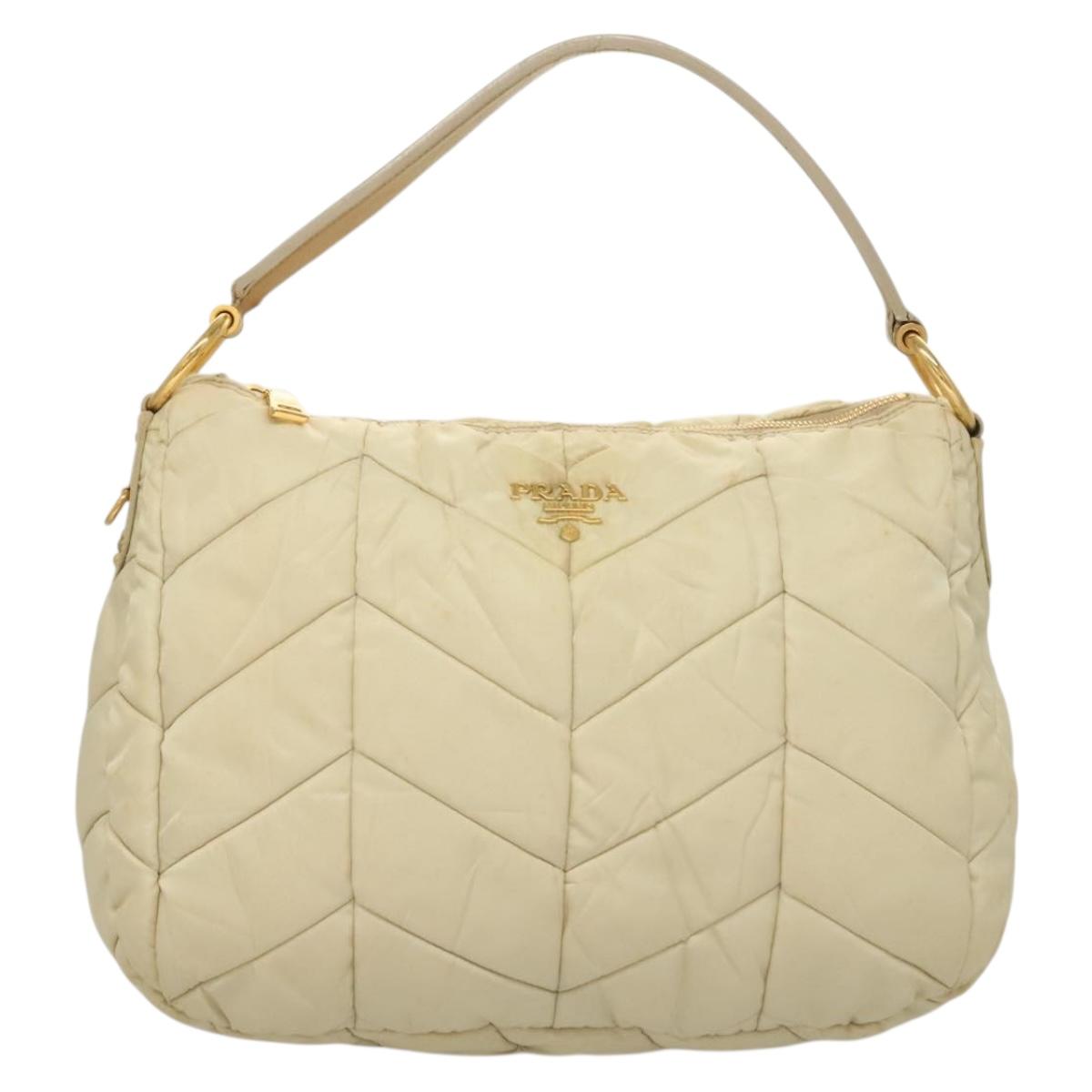 Prada Beige Nylon Shoulder Bag (Pre-Owned)
