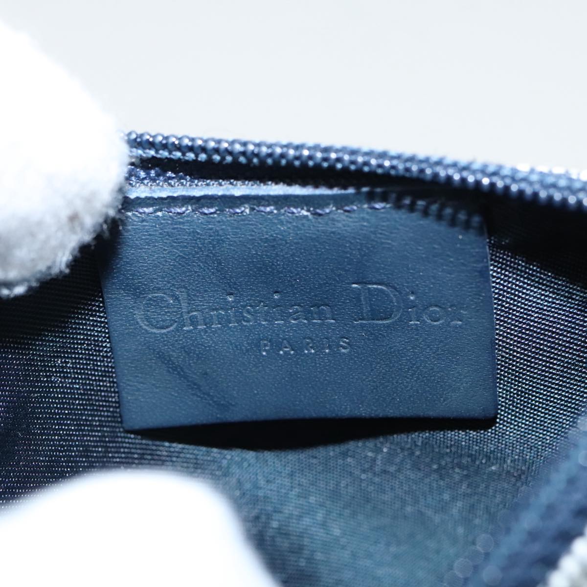 Dior Saddle Navy Canvas Clutch Bag (Pre-Owned)