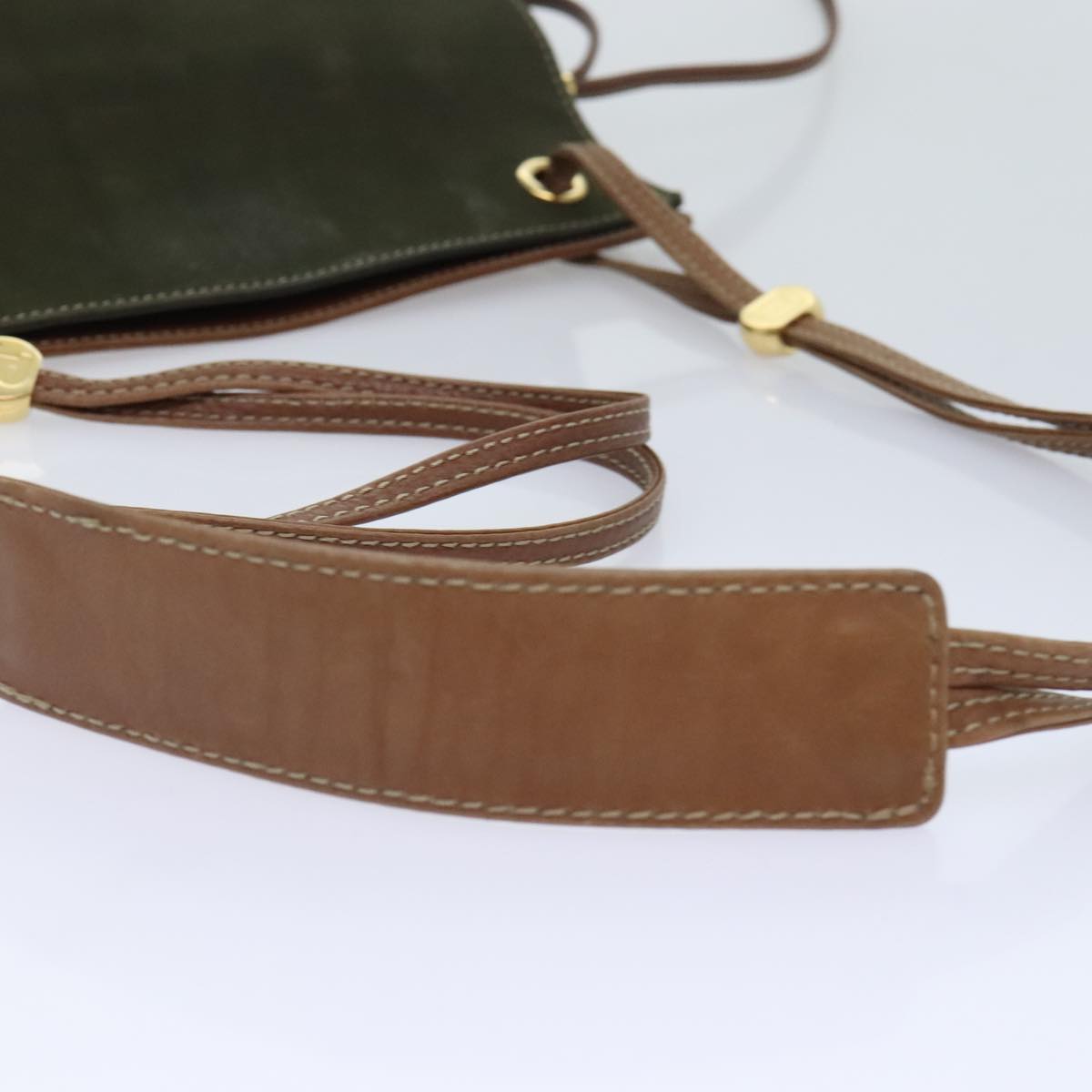 Bally Khaki Suede Shoulder Bag (Pre-Owned)