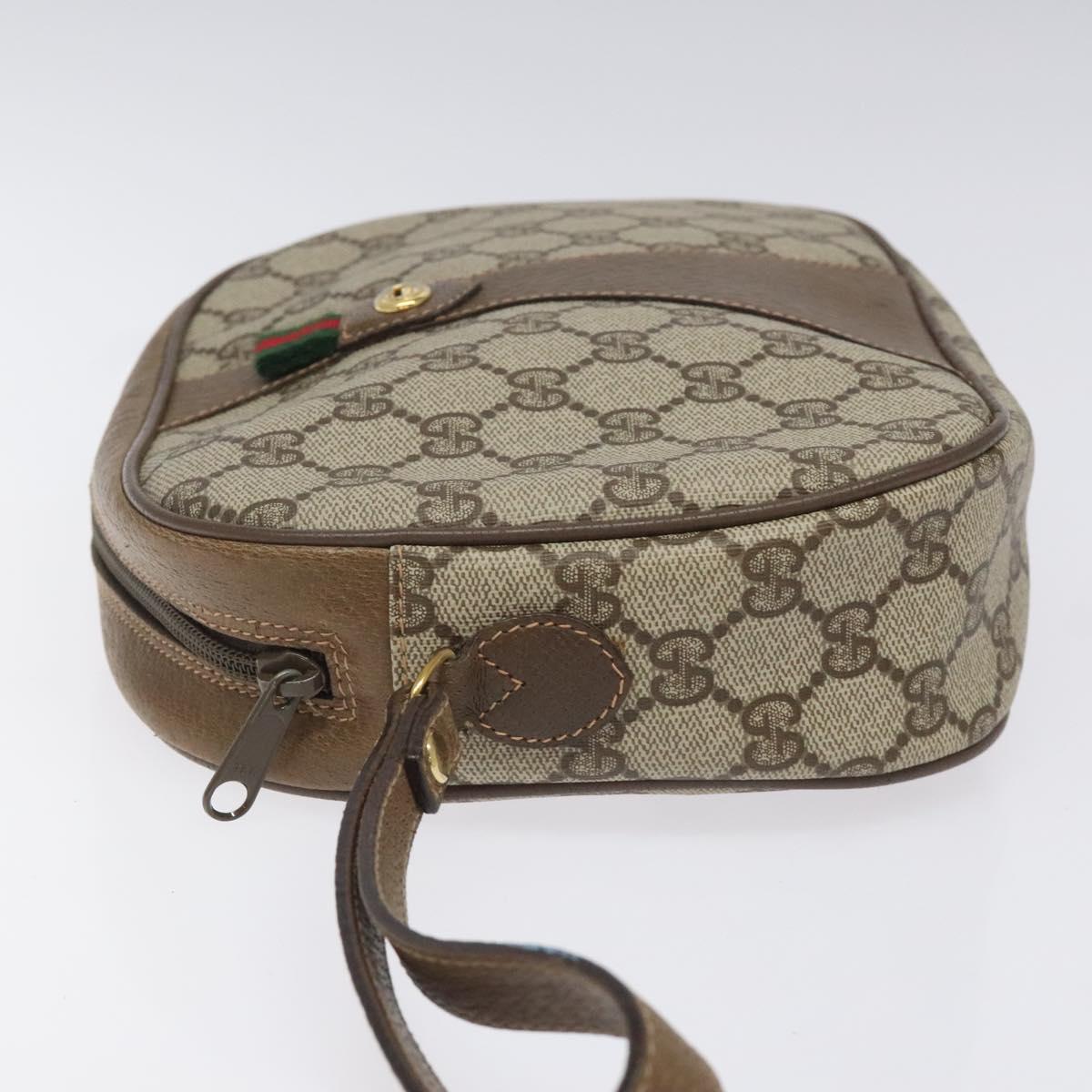 Gucci Ophidia Beige Canvas Clutch Bag (Pre-Owned)