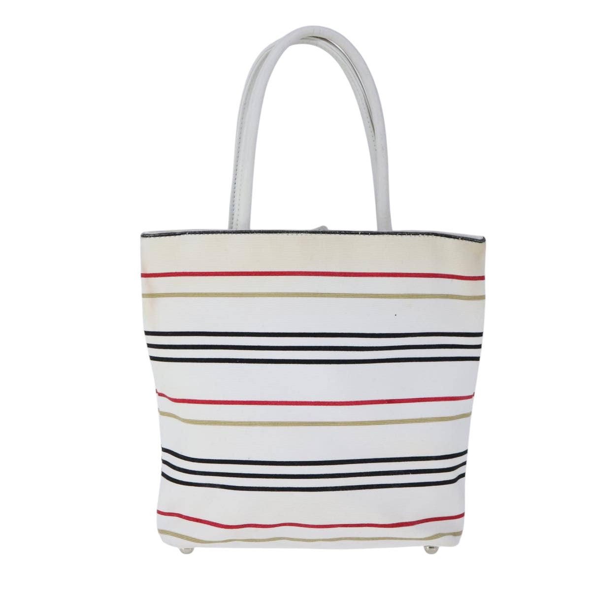 Burberry White Canvas Handbag (Pre-Owned)
