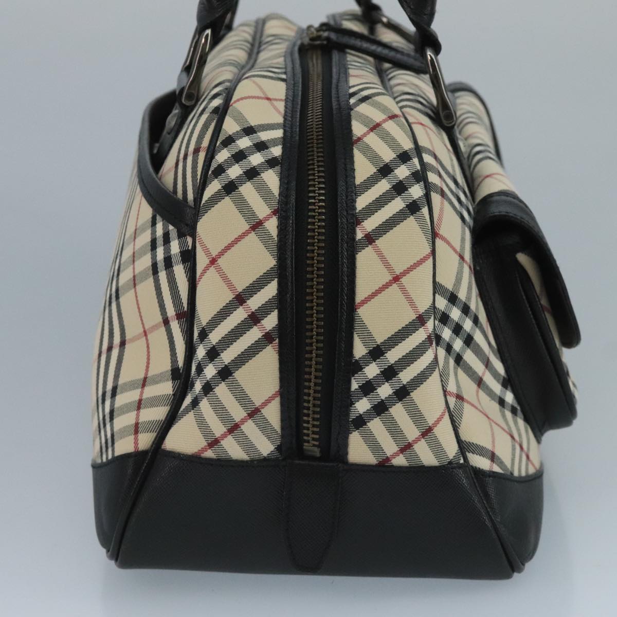 Burberry Nova Check Beige Canvas Shoulder Bag (Pre-Owned)