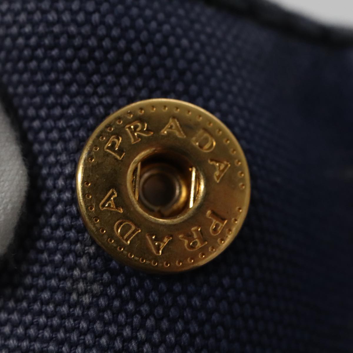 Prada Canapa Blue Canvas Handbag (Pre-Owned)
