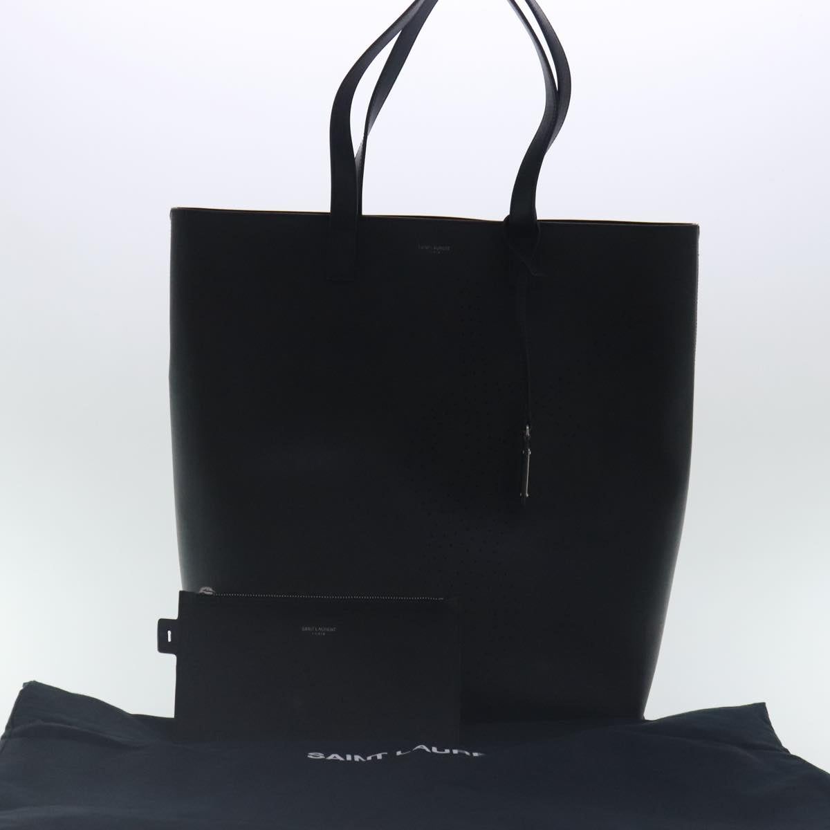 Yves Saint Laurent Black Leather Tote Bag (Pre-Owned)