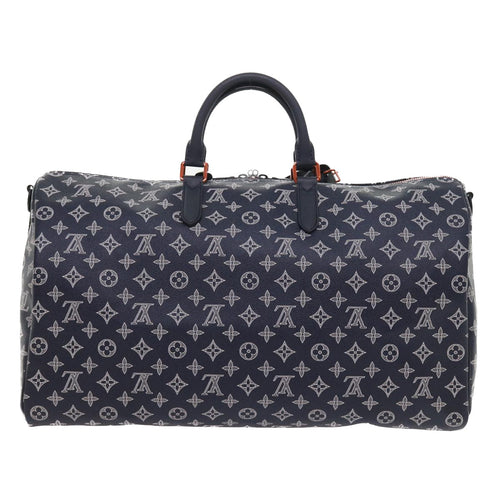 Louis Vuitton Keepall Bandouliere 50 Navy Canvas Travel Bag (Pre-Owned)