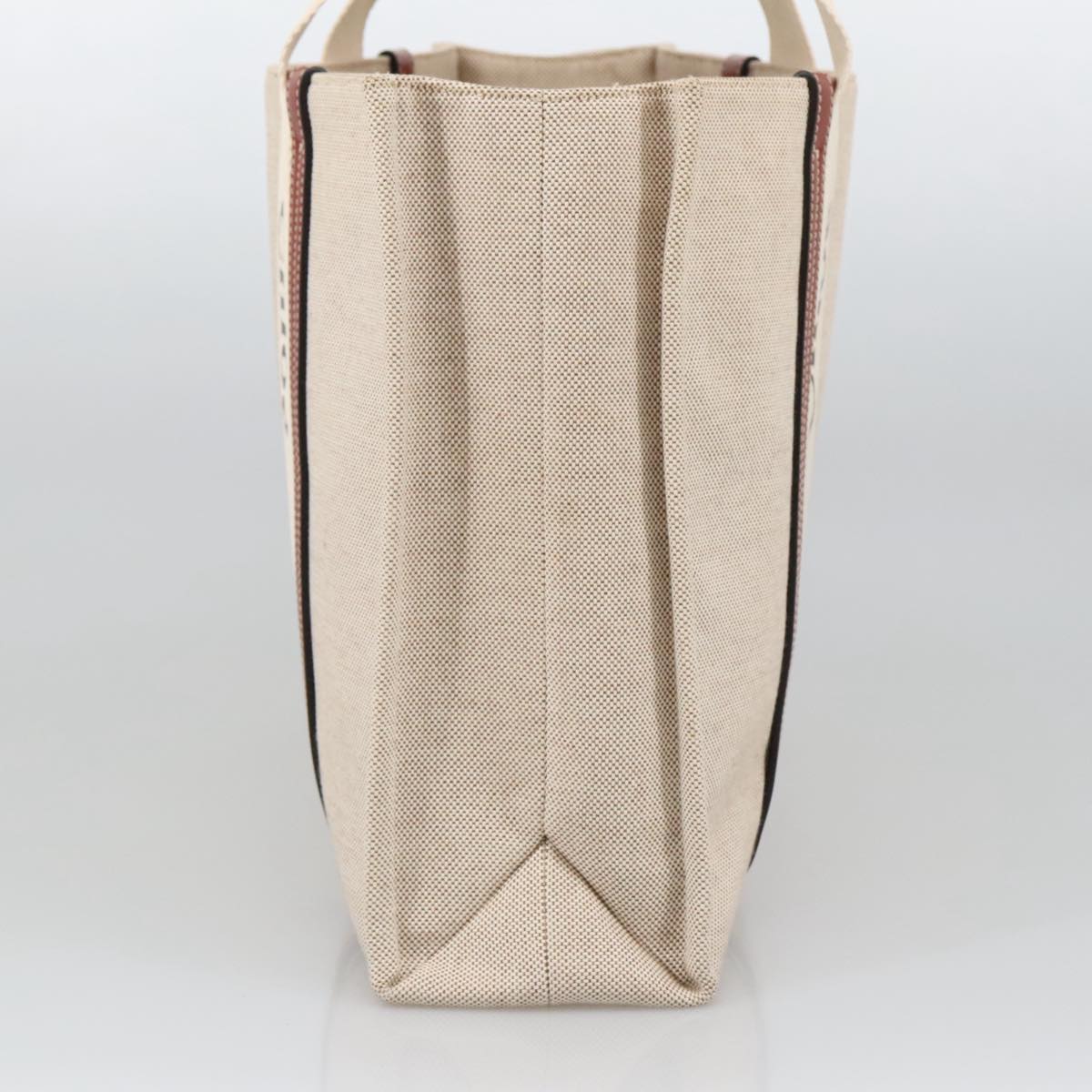 Chloé Woody Beige Canvas Tote Bag (Pre-Owned)