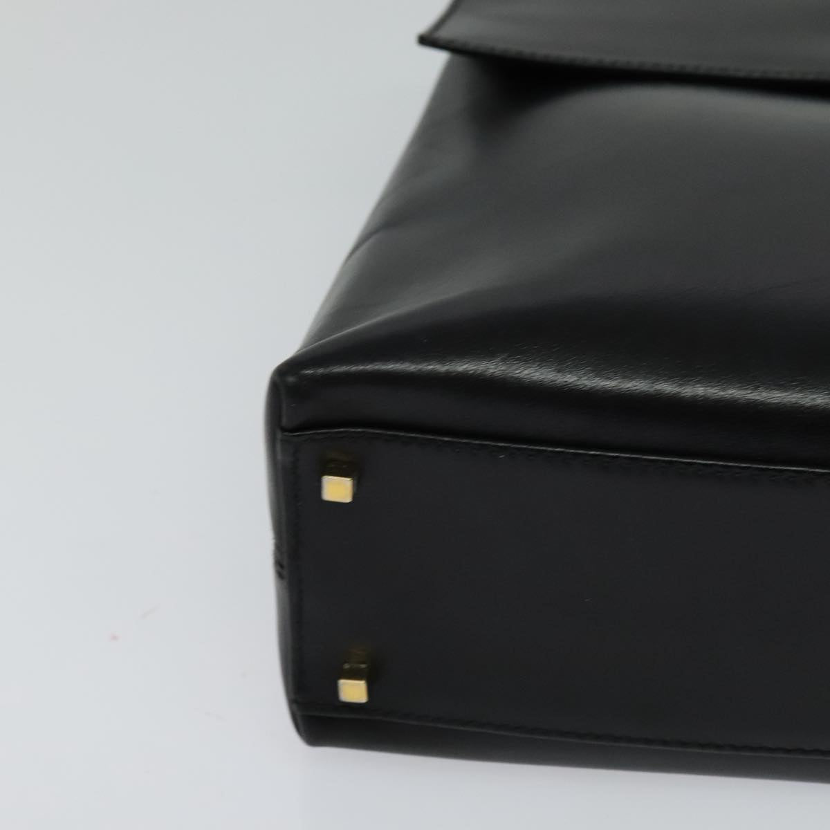 Salvatore Ferragamo Gancini Black Leather Handbag (Pre-Owned)