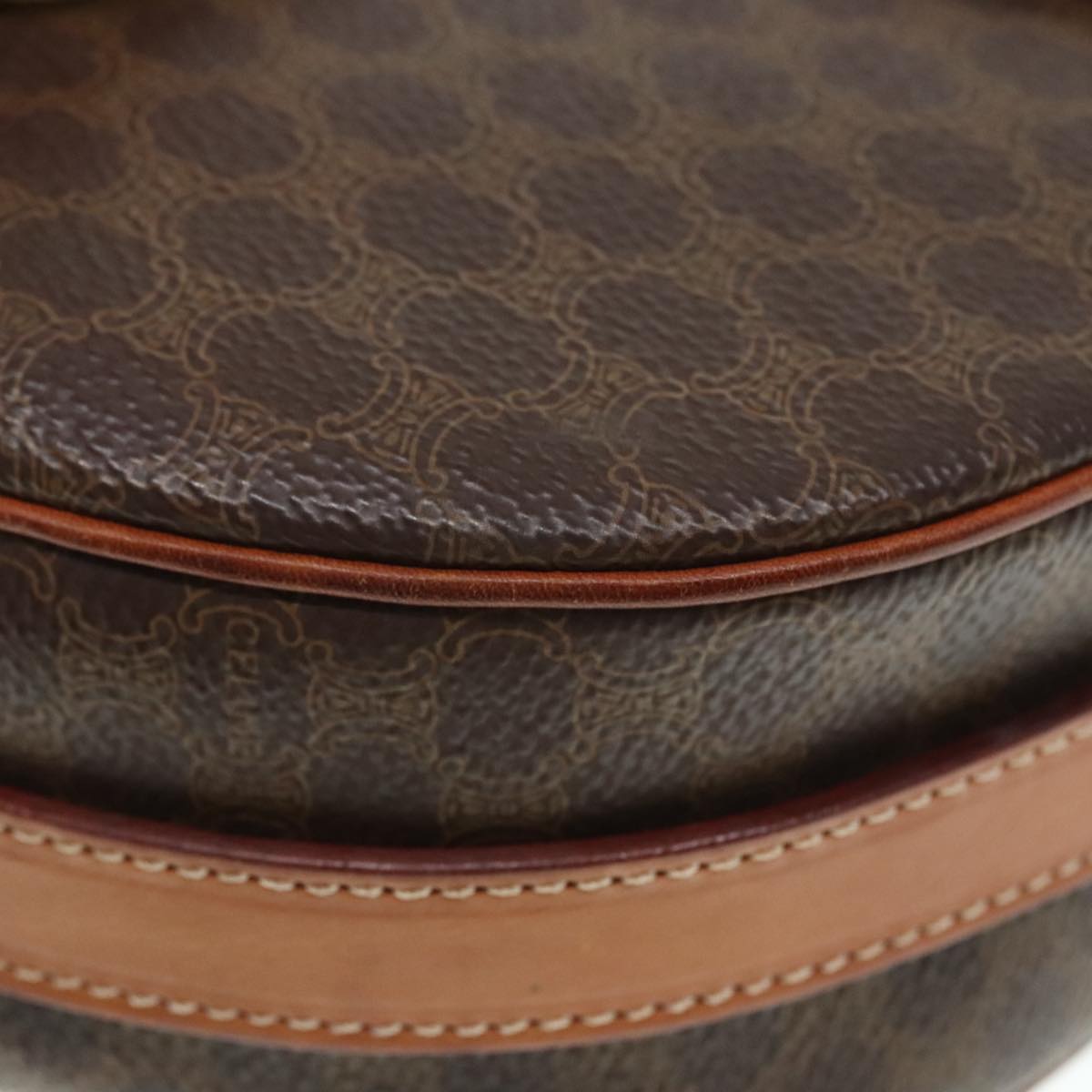 Céline Vintage Brown Canvas Shoulder Bag (Pre-Owned)