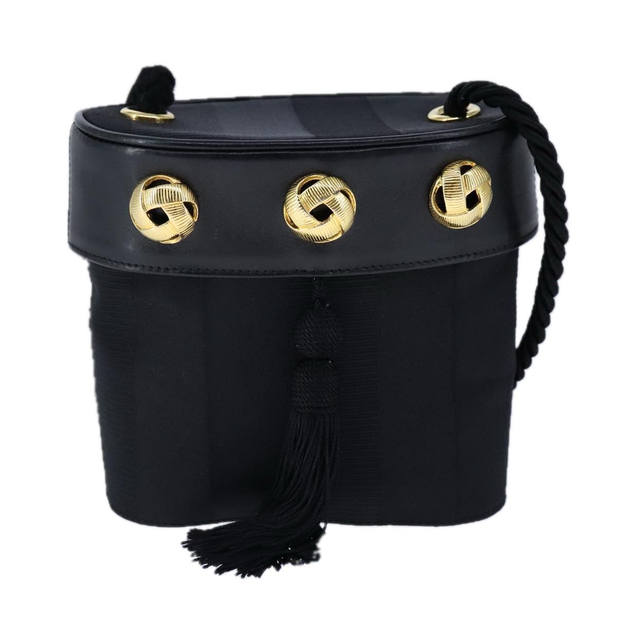 Salvatore Ferragamo Black Canvas Shoulder Bag (Pre-Owned)