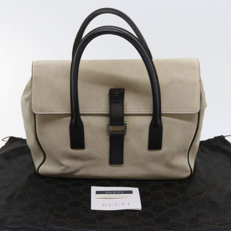 Gucci White Suede Handbag (Pre-Owned)