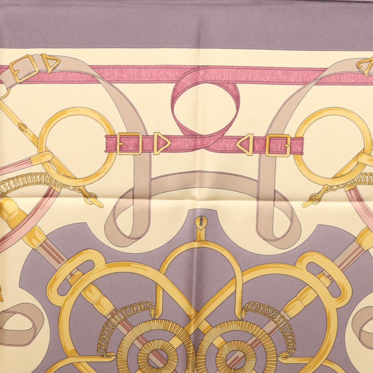 Hermès Carré 90 Beige Silk Scarf  (Pre-Owned)
