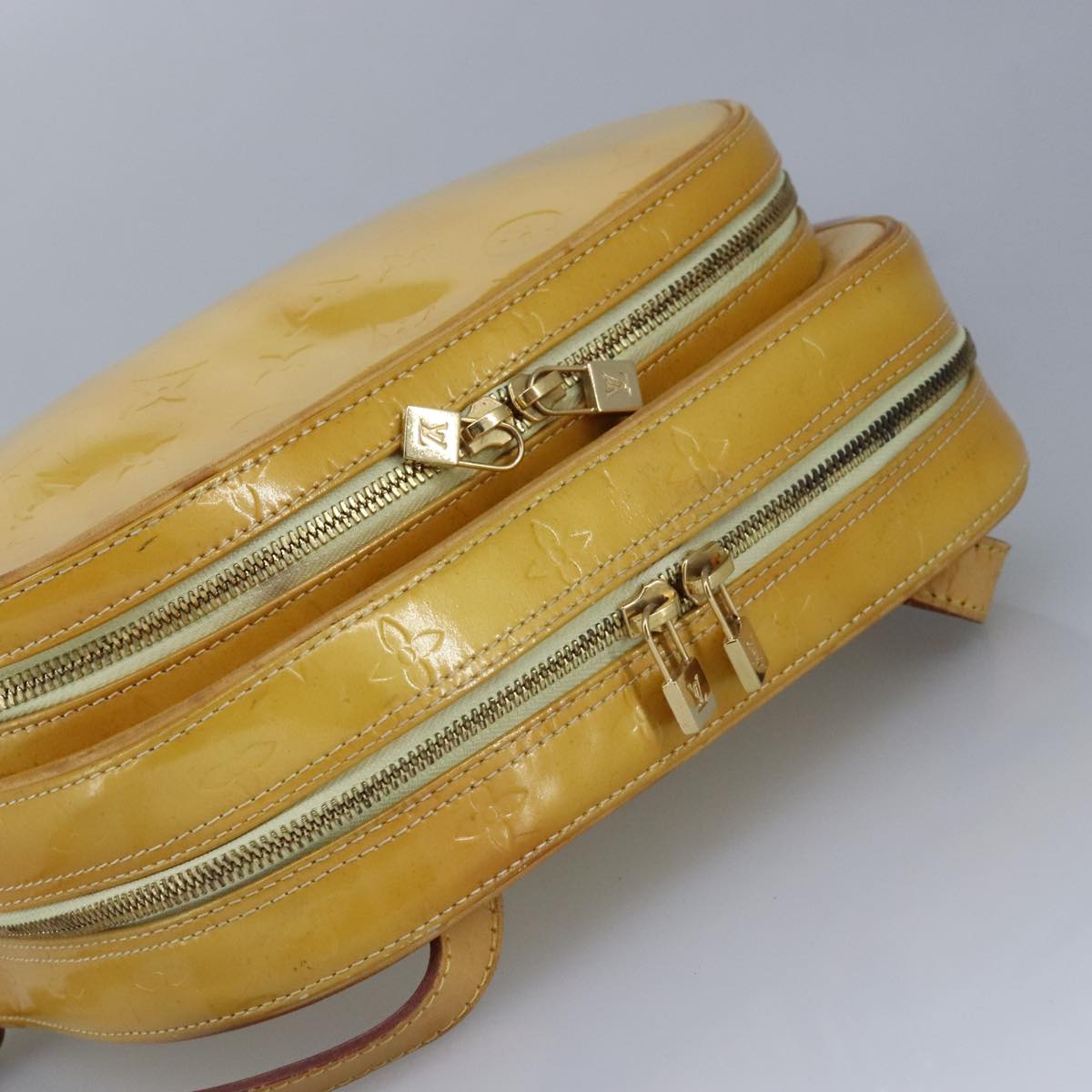 Louis Vuitton Murray Yellow Patent Leather Backpack Bag (Pre-Owned)