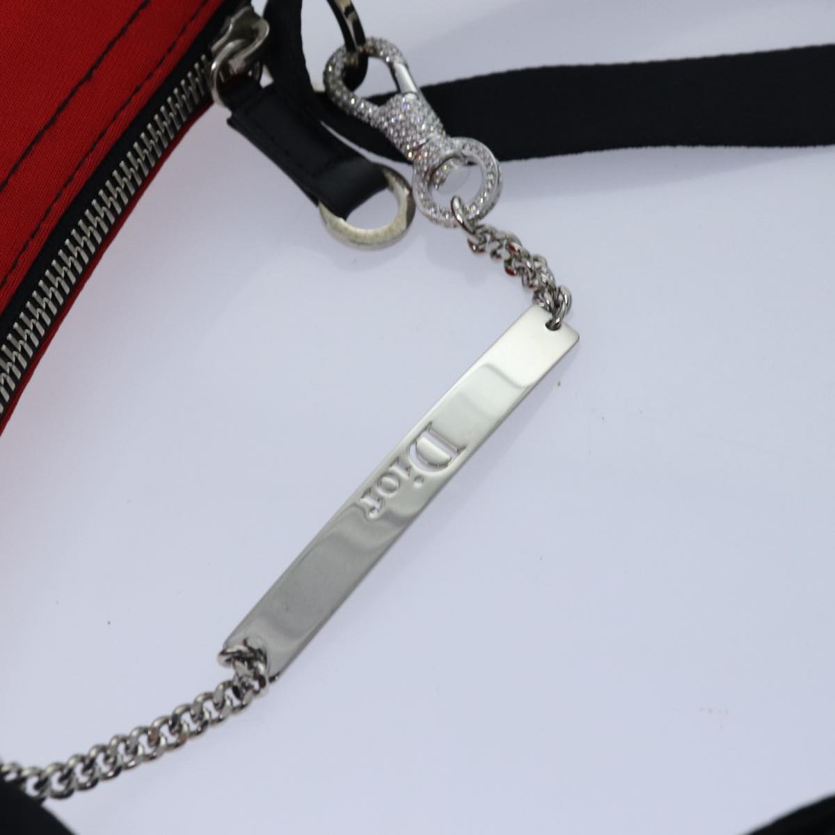 Dior Hardcore Red Silk Shoulder Bag (Pre-Owned)