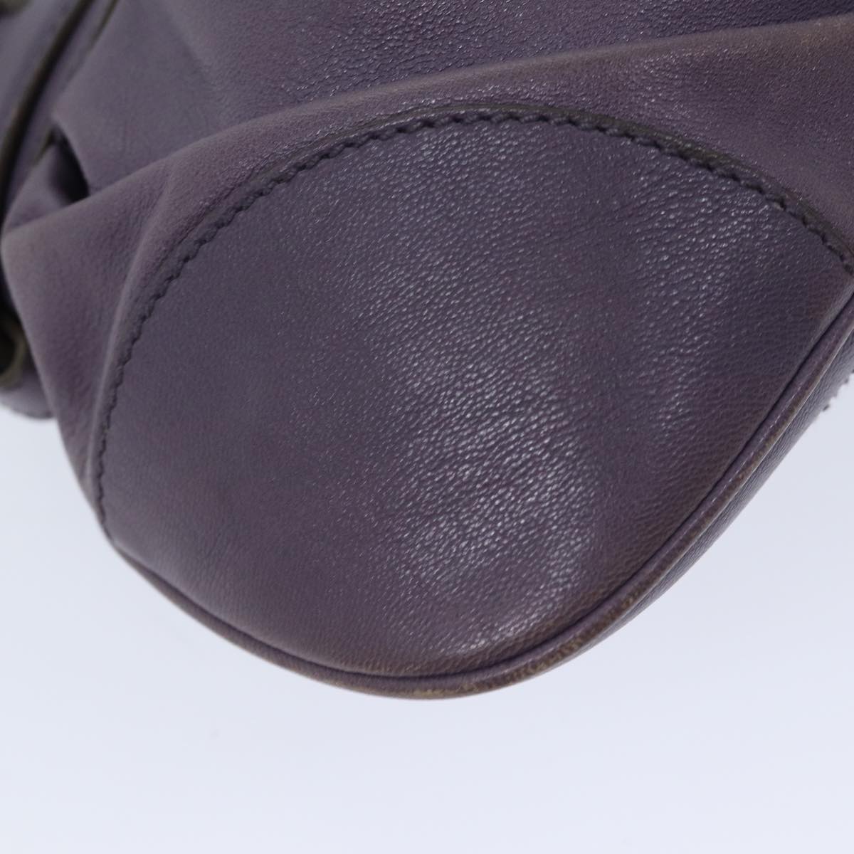 Salvatore Ferragamo Gancini Purple Leather Handbag (Pre-Owned)