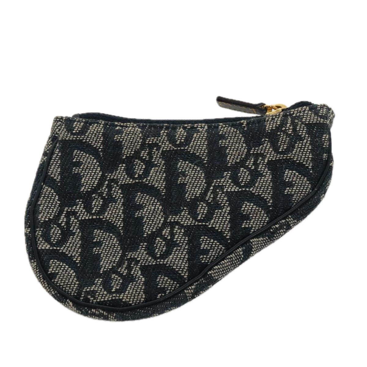 Dior Saddle Navy Canvas Clutch Bag (Pre-Owned)