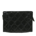 Chanel Black Patent Leather Clutch Bag (Pre-Owned)