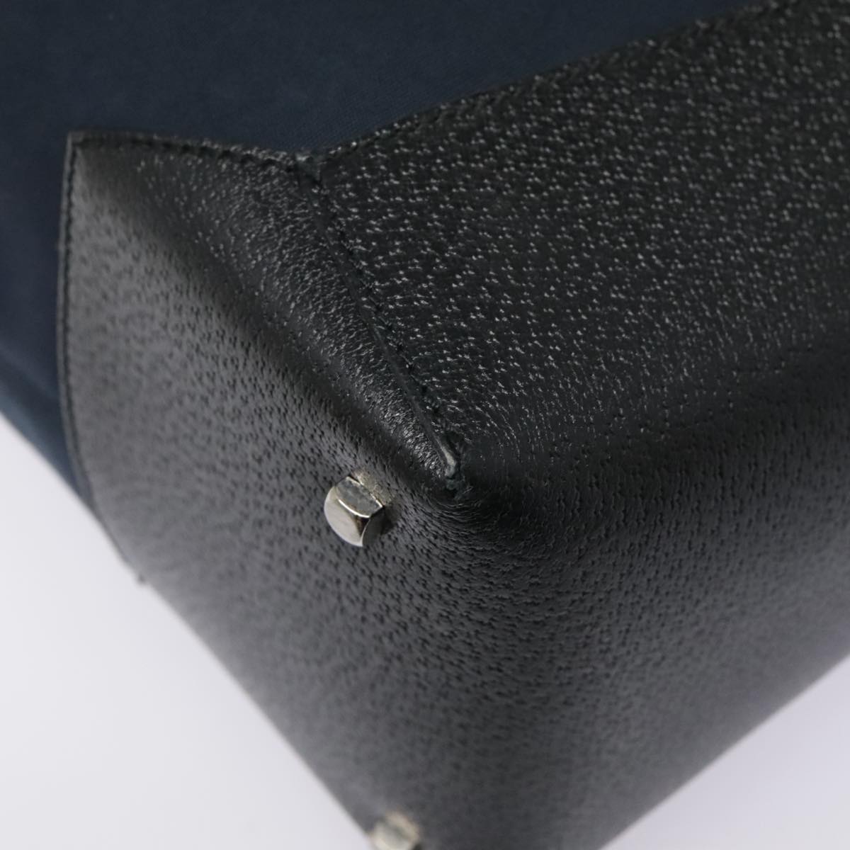 Salvatore Ferragamo Navy Canvas Tote Bag (Pre-Owned)
