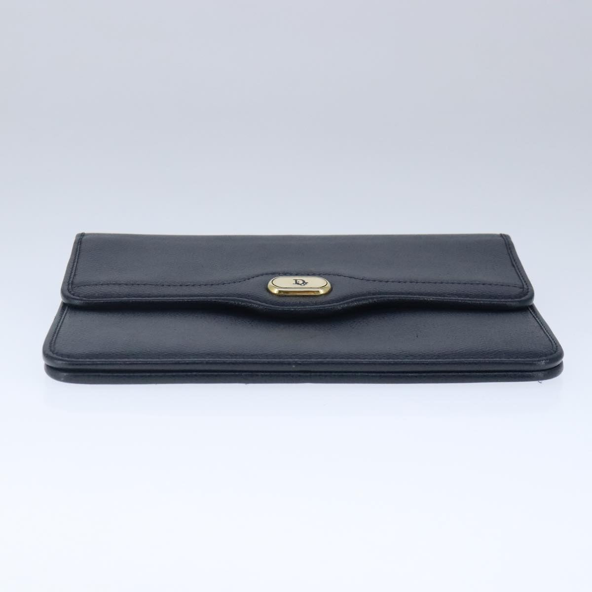 Dior Vintage Navy Leather Shoulder Bag (Pre-Owned)