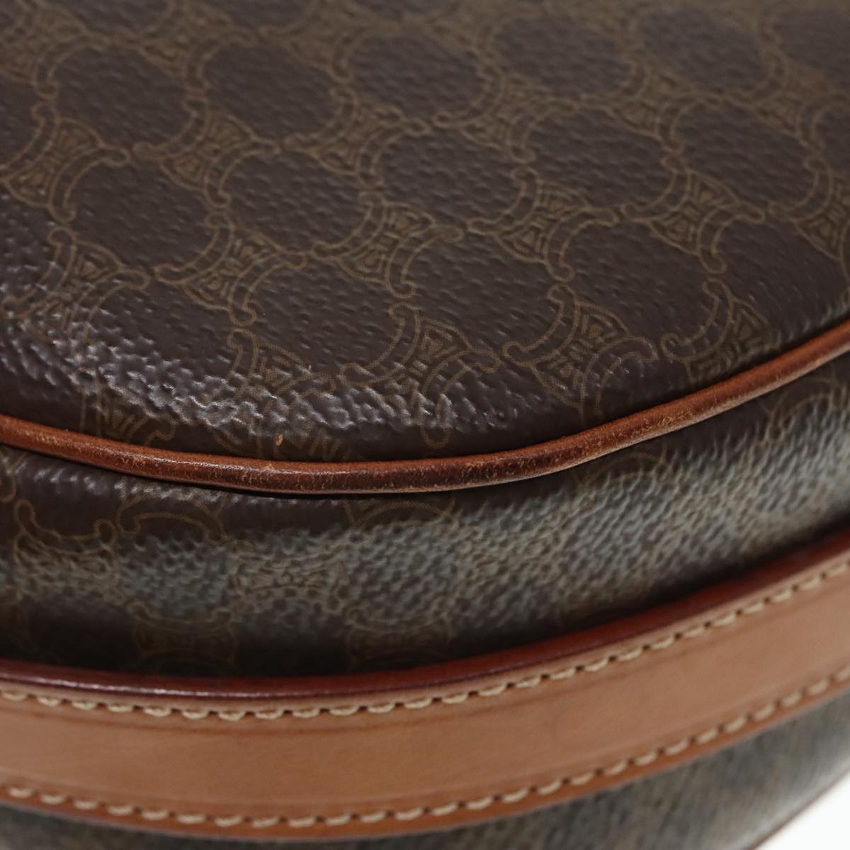 Céline Vintage Brown Canvas Shoulder Bag (Pre-Owned)