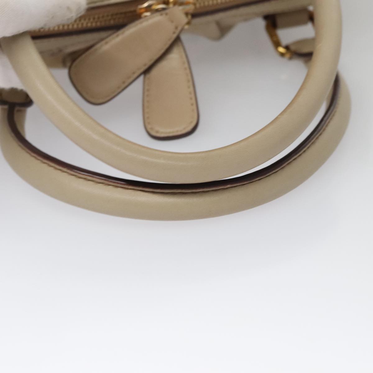 MCM Visetos Beige Canvas Handbag (Pre-Owned)