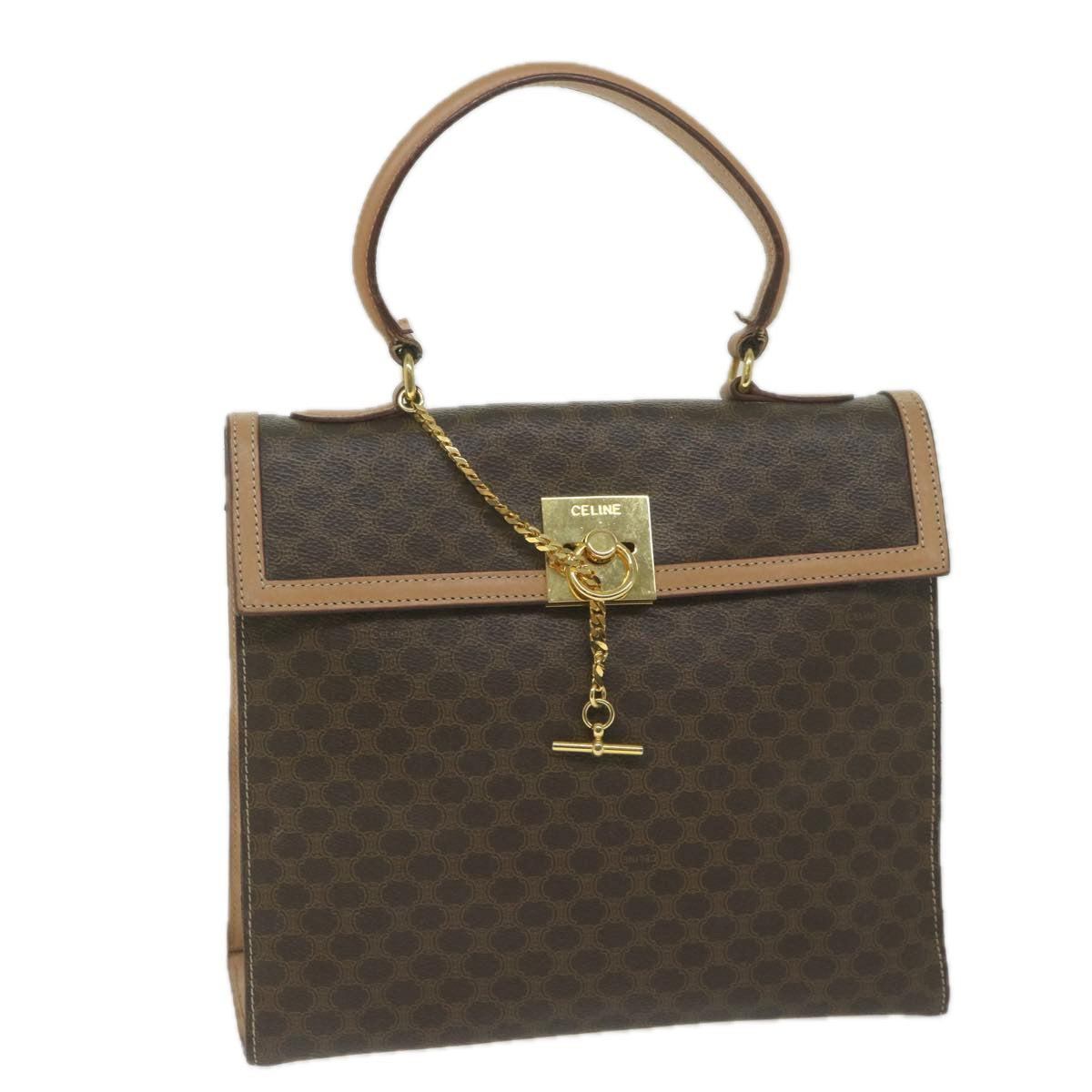 Céline Macadam Brown Canvas Handbag (Pre-Owned)