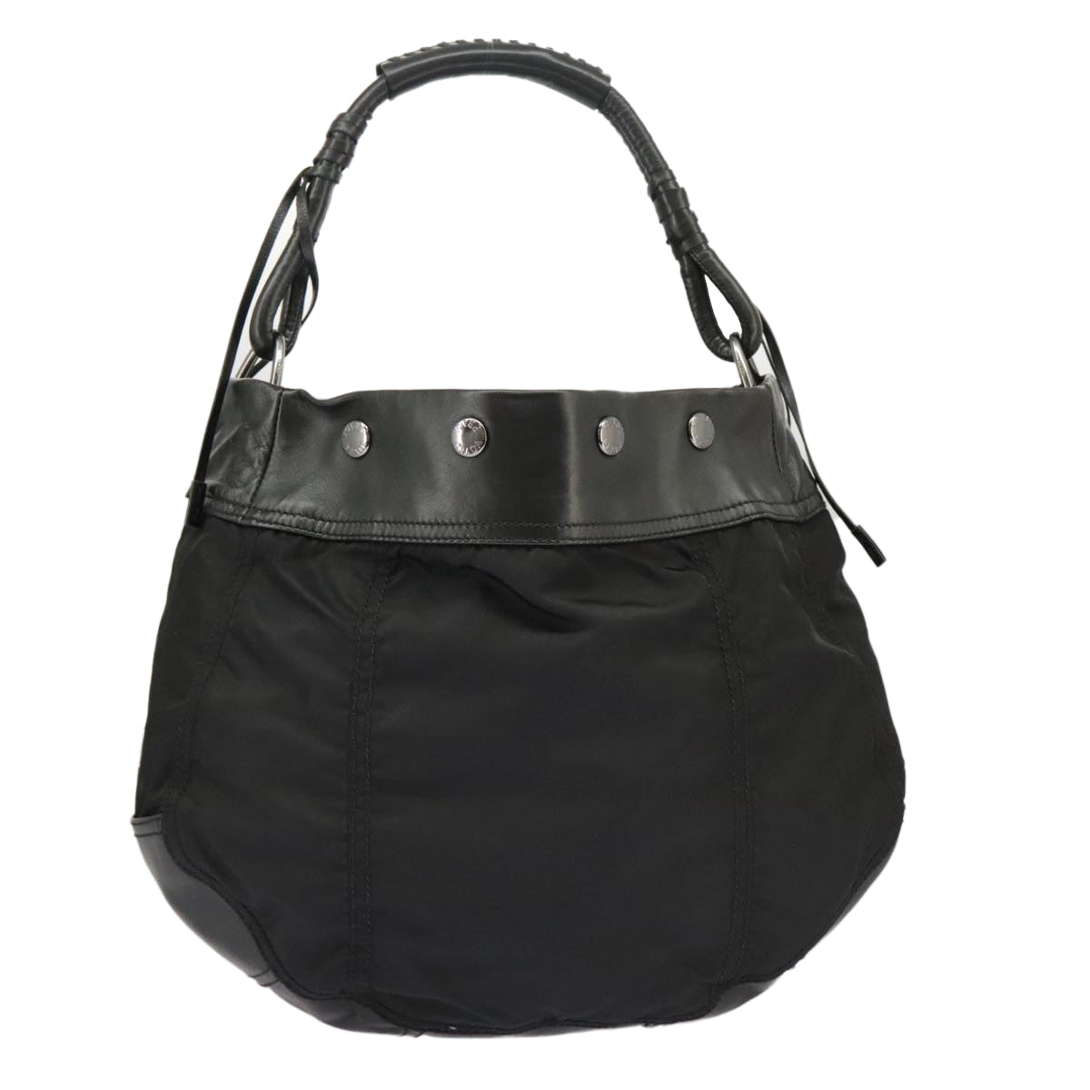 Prada Re-Nylon Black Synthetic Shoulder Bag (Pre-Owned)
