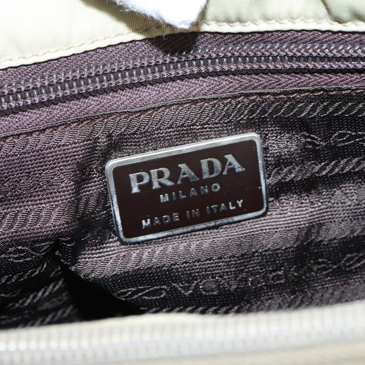 Prada Re-Nylon Beige Synthetic Tote Bag (Pre-Owned)