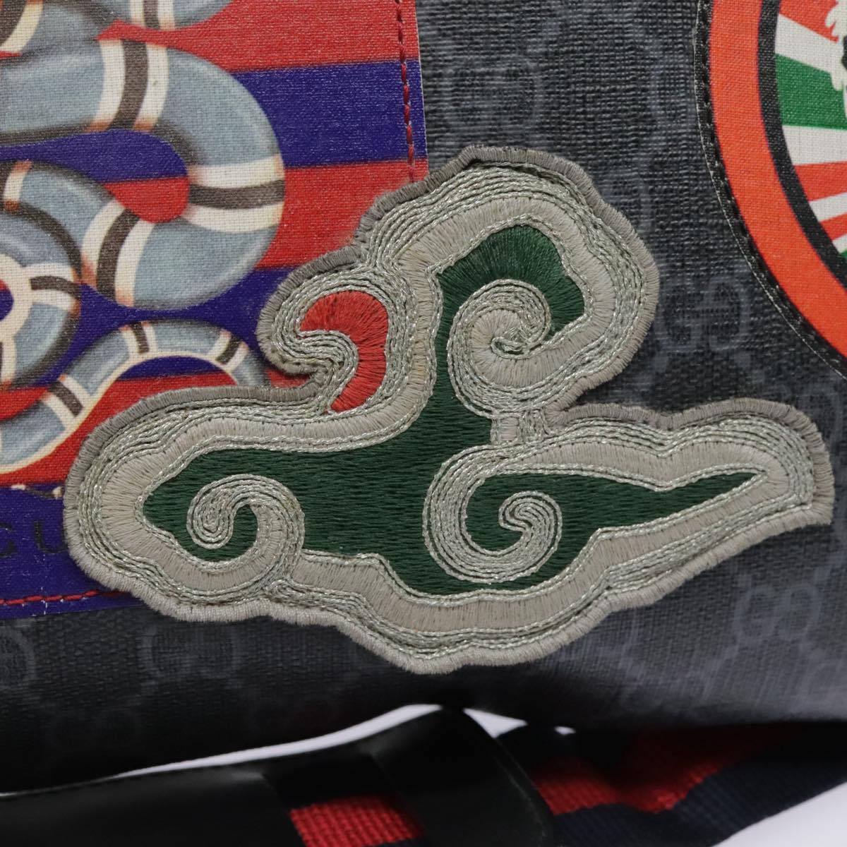 Gucci Jackie Black Canvas Shoulder Bag (Pre-Owned)