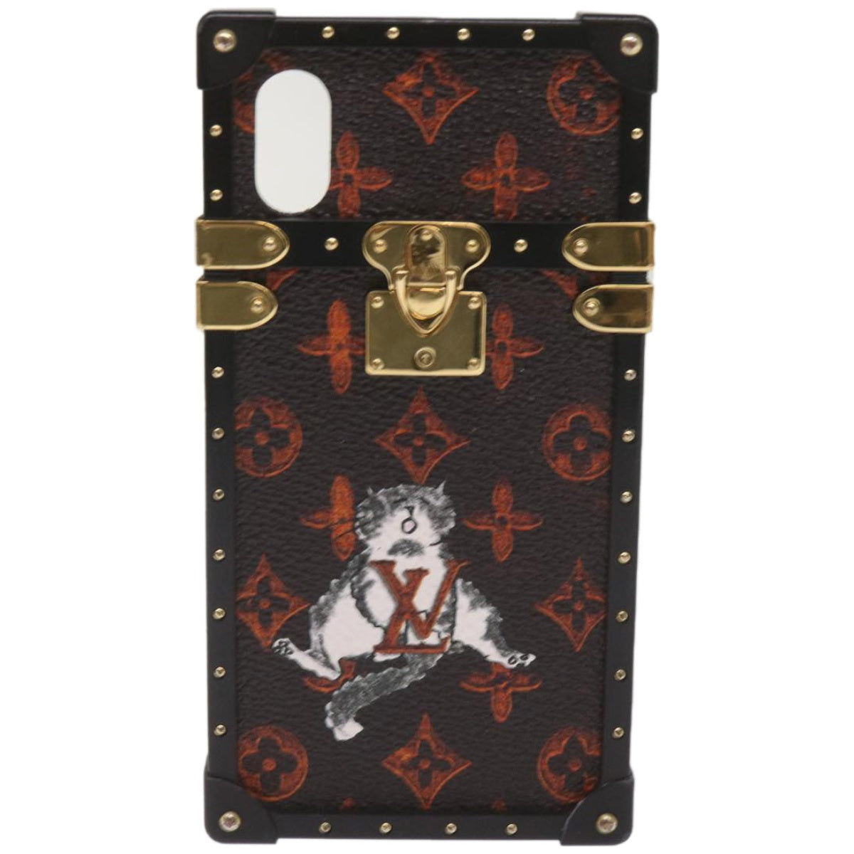 Louis Vuitton Etui Iphone Black Leather Phone Jewelry (Pre-Owned)