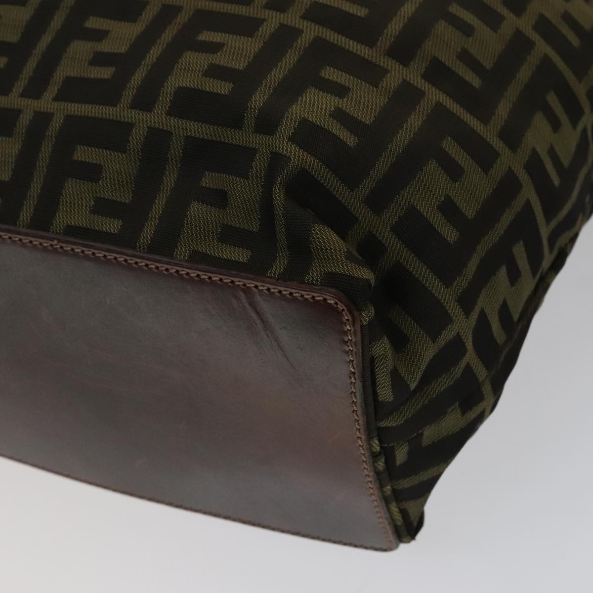 Fendi Zucca Brown Canvas Tote Bag (Pre-Owned)
