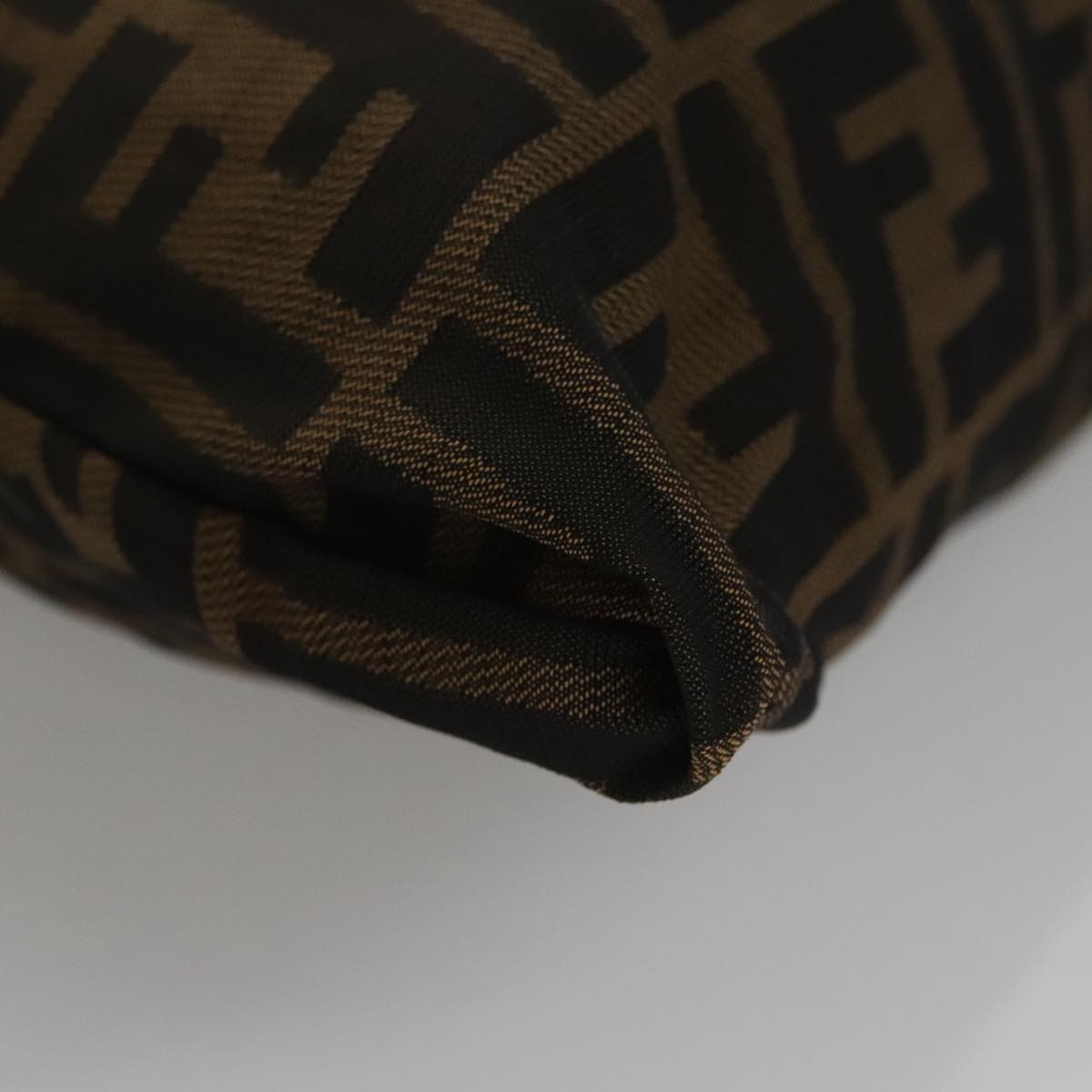 Fendi Zucca Brown Canvas Clutch Bag (Pre-Owned)