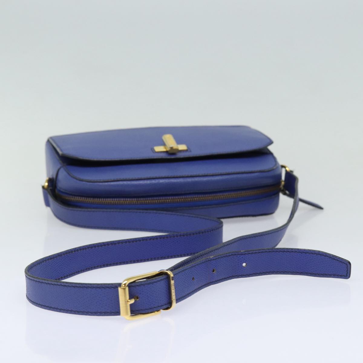Céline - Blue Leather Shoulder Bag (Pre-Owned)