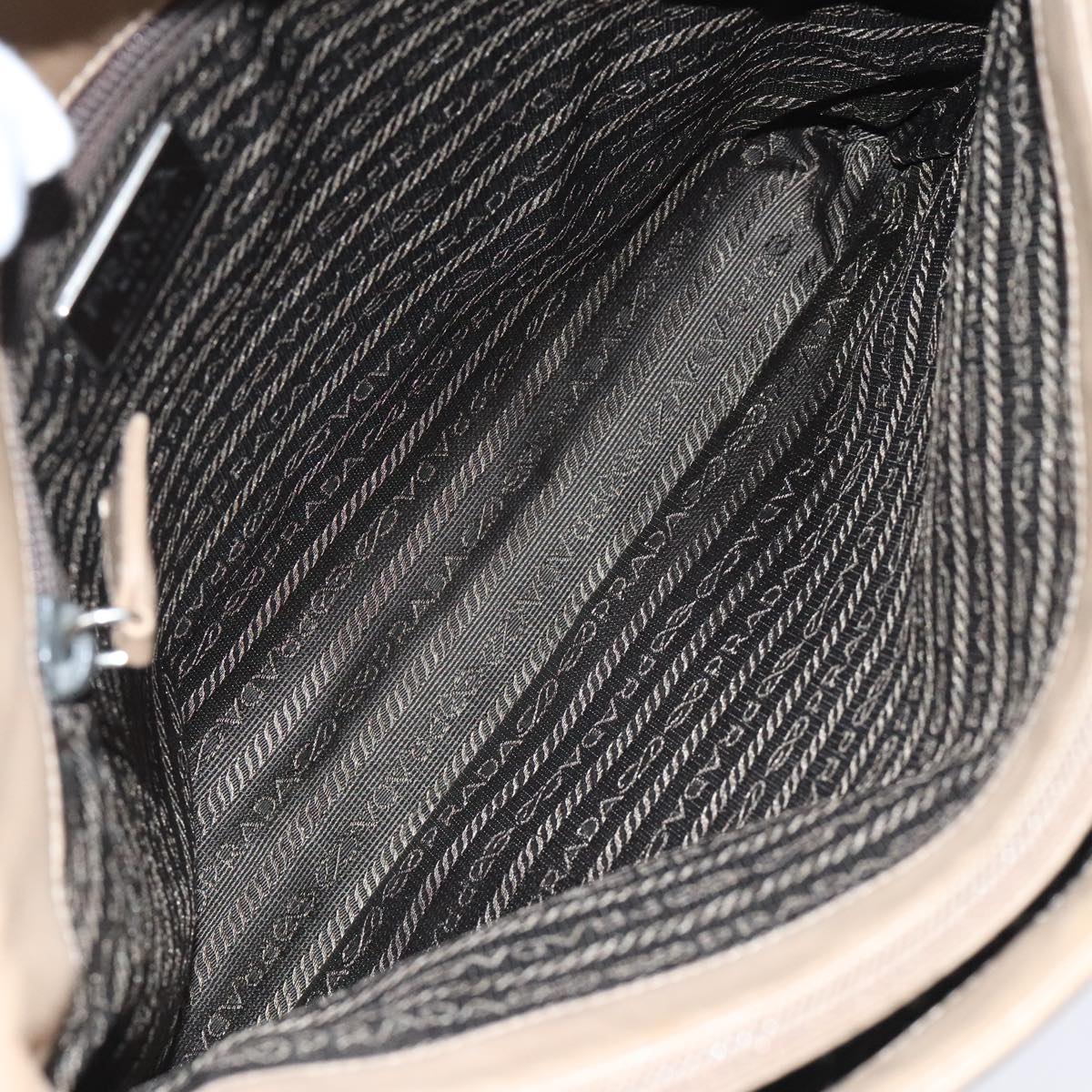 Prada Beige Leather Shoulder Bag (Pre-Owned)