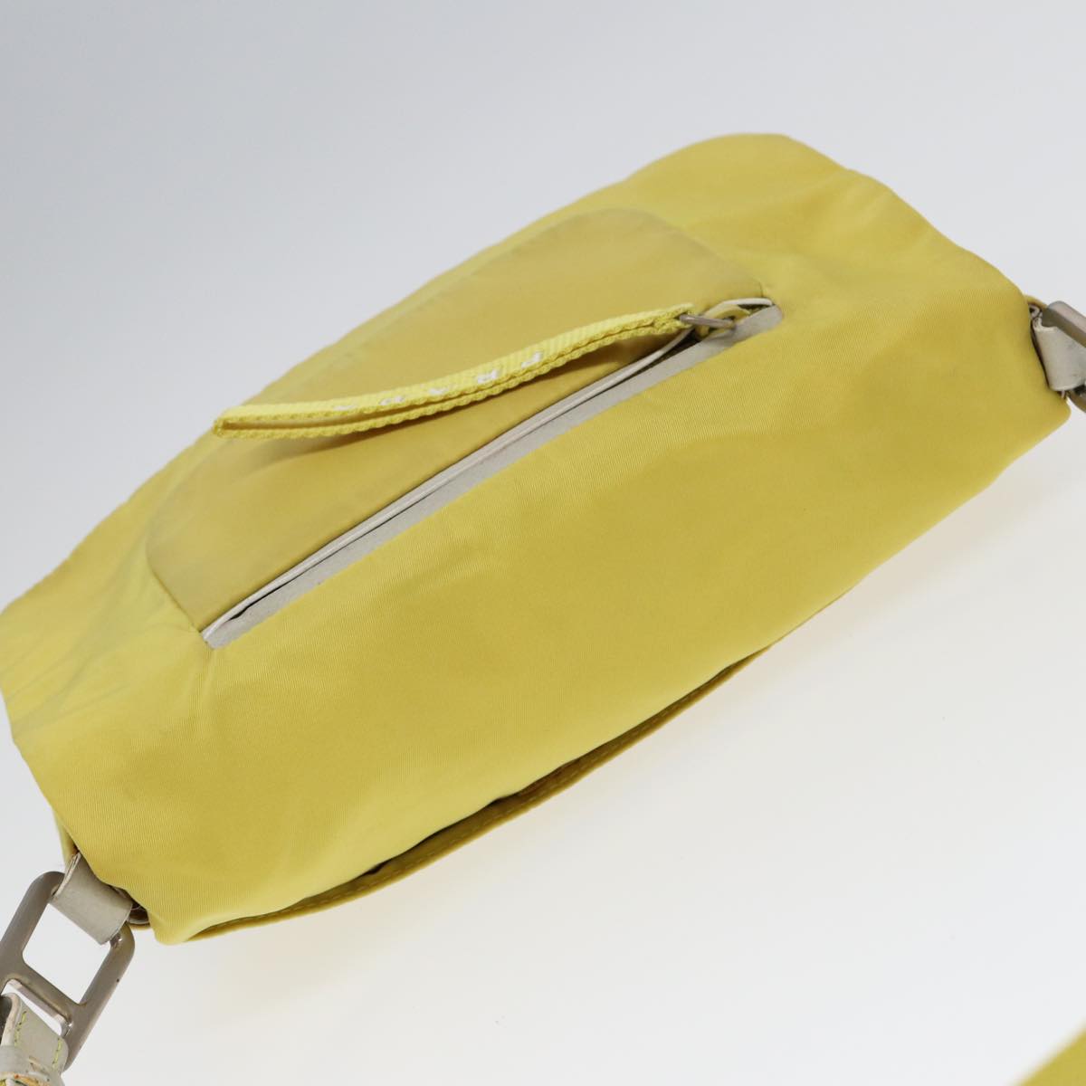 Prada Tessuto Yellow Synthetic Shoulder Bag (Pre-Owned)