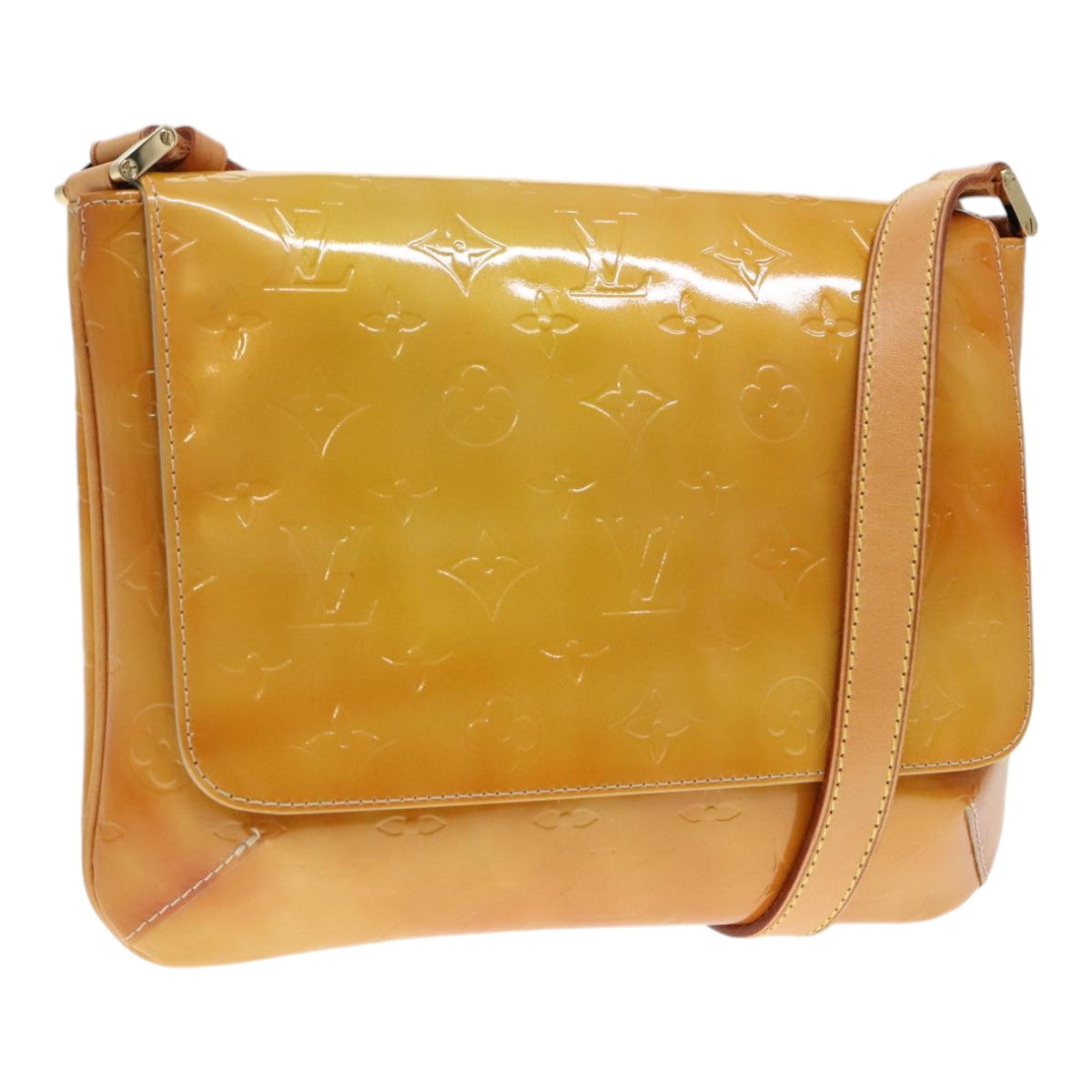 Louis Vuitton Thompson Street Yellow Patent Leather Shoulder Bag (Pre-Owned)