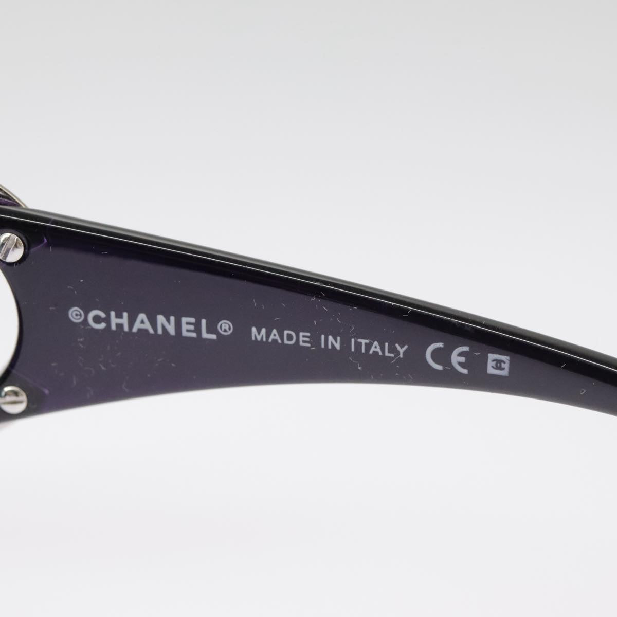 Chanel Coco Mark Black Plastic Glasses  (Pre-Owned)